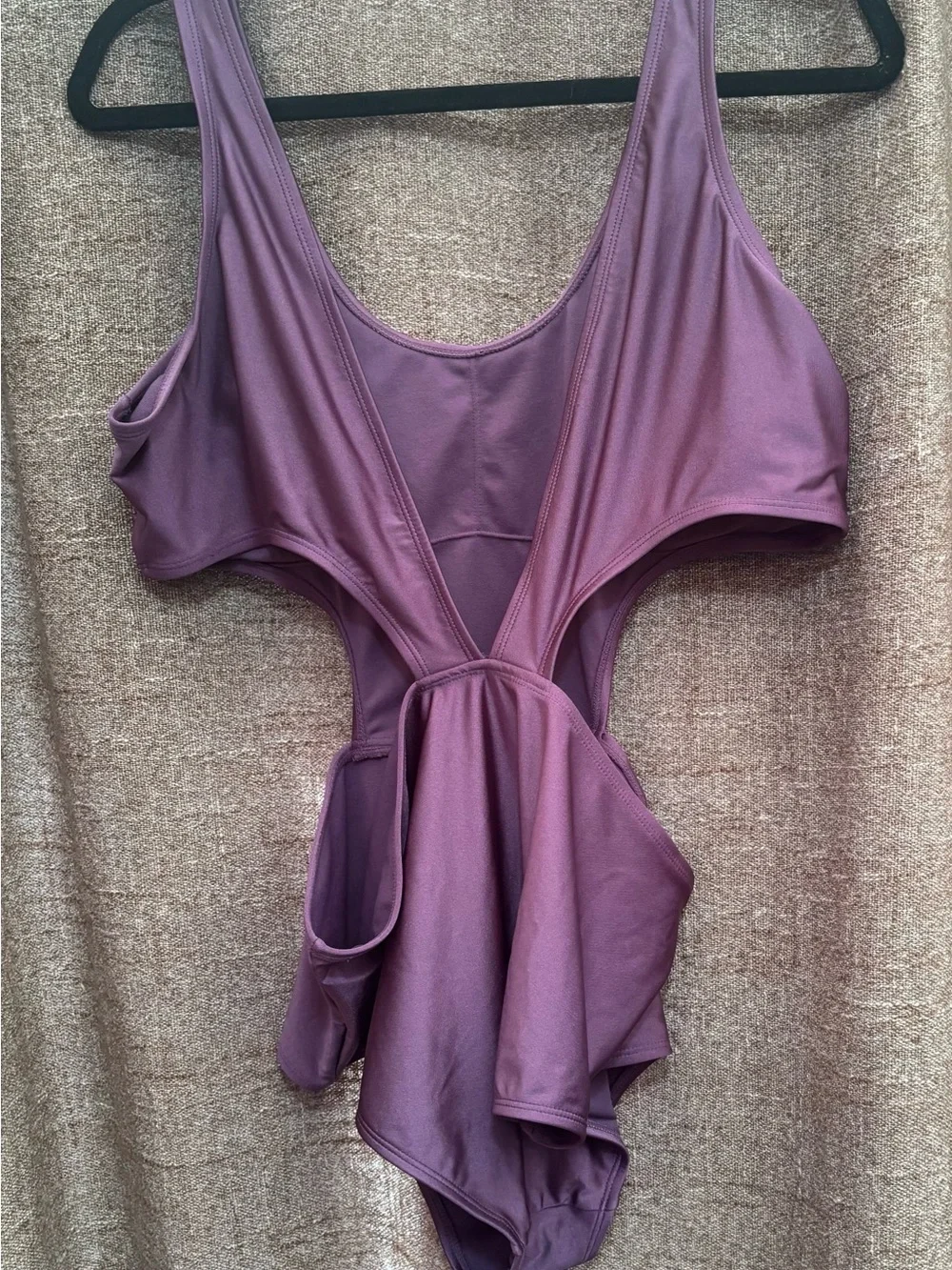 Rue Bleu by Rue21 XL Purple Cutout One Piece Swimsuit Monokini Shelf Bra Resort